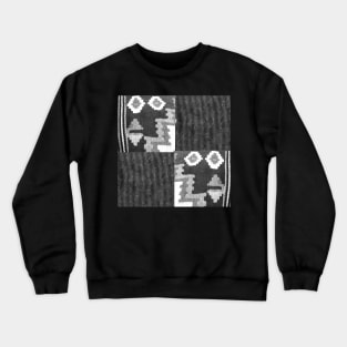 black and white abstract rug pattern, abstract art, antique rug pattern, minimal art, modern art, carpet pattern, For custom orders please DM me. Crewneck Sweatshirt